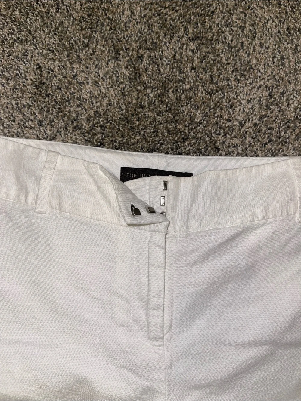 The Limited White Cropped Pants